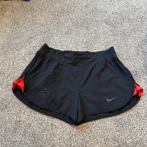 Limited Edition Nike Women's Black and Red Running Shorts